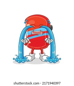 the skateboard crying illustration. character vector