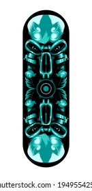 Skateboard decal wrap design vector