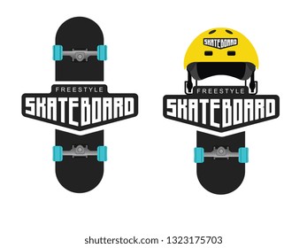Skateboard decals vector illustration 1 (Use for helmet, skateboards, stickers, t-shirt, decals typography,logos and design elements)