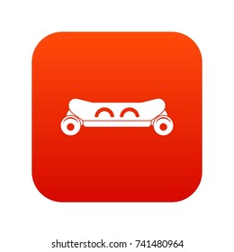 Skateboard deck icon digital red for any design isolated on white vector illustration