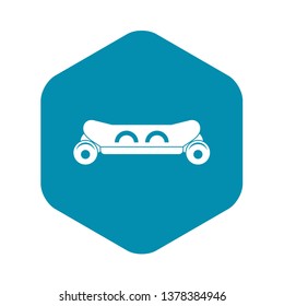 Skateboard deck icon. Simple illustration of skateboard deck vector icon for web