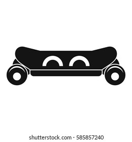 Skateboard deck icon. Simple illustration of skateboard deck vector icon for web