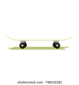 Skateboard deck isolated on white background.Flat design.Sport equipment for youth urban people