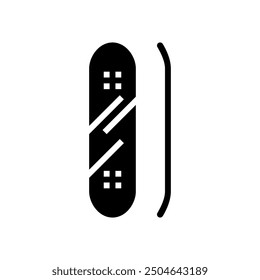 skateboard deck skate sport glyph icon vector. skateboard deck skate sport sign. isolated symbol illustration