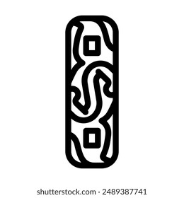 skateboard deck skate sport line icon vector. skateboard deck skate sport sign. isolated contour symbol black illustration