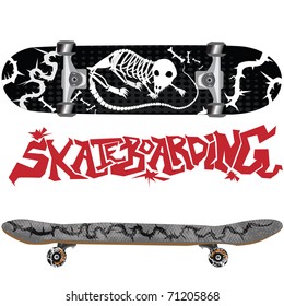 skateboard with design