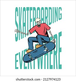 skateboard every day Vector Illustration