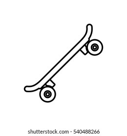 Skateboard extreme sport icon vector illustration graphic