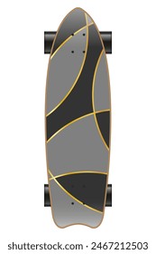 skateboard for extreme sports and active entertainment vector illustration isolated on white background