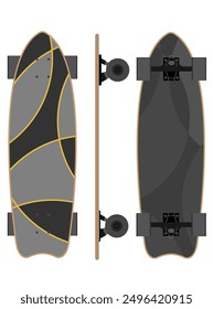 skateboard for extreme sports and active entertainment vector illustration flat style isolated on white background