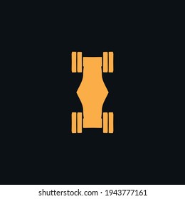 Skateboard flat icon. Simple style street transport  symbol. Street sport sign. Logo design element. T-shirt printing. eps10. Vector for sticker.