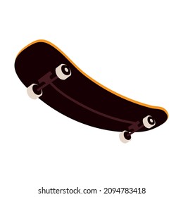 skateboard flat icon vector isolated