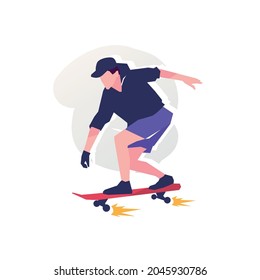 skateboard flat illustrations and pictures