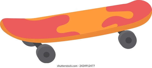 skateboard in flat style on white background vector