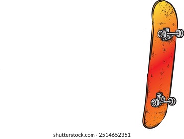 skateboard in flat style on white background vector