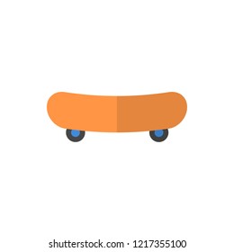 skateboard flat vector icon