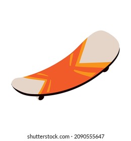 Skateboard, flache Vektorsymbol einzeln
