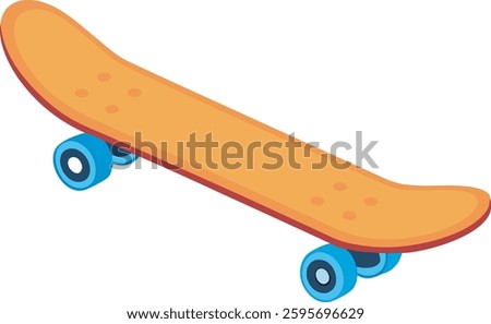 Skateboard Flat Vector Illustration | Cartoon Style | Logo Icon | Clipart Design