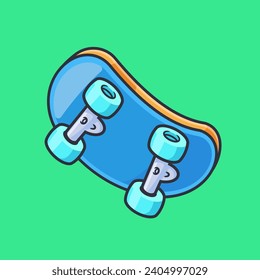 Skateboard Floating Cartoon Vector Icon Illustration. Sport
Object Icon Concept Isolated Premium Vector. Flat Cartoon
Style