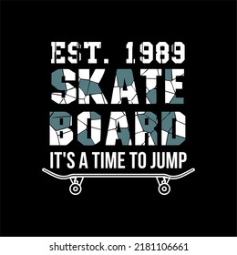 Skateboard Freestyle Brooklyn Typography Graphic Tee