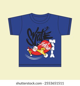skateboard gliding on the rink,design cartoon vector illustration