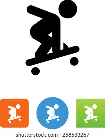 Skateboard grab trick icon