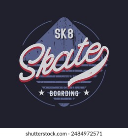 Skateboard graphic t-shirt and apparel design