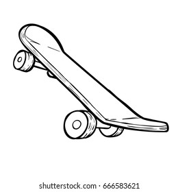 skateboard hand drawn sketch