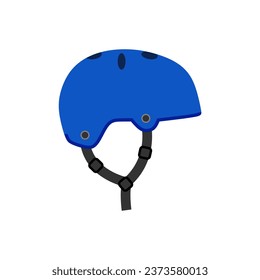 skateboard helmet flat design vector illustration. skate helm design