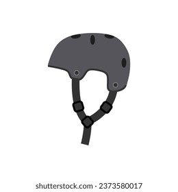 skateboard helmet flat design vector illustration. skate helm design