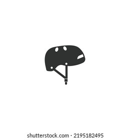 Skateboard helmet icon design illustration template