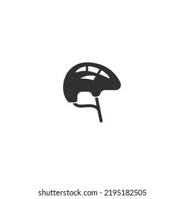 Skateboard helmet icon design illustration template