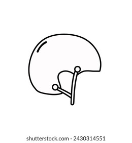 Skateboard helmet icon. Extreme sport. Sport equipment. Vector Illustration.