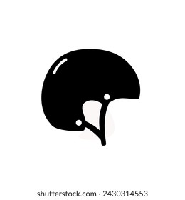 Skateboard helmet icon. Extreme sport. Sport equipment. Vector Illustration.