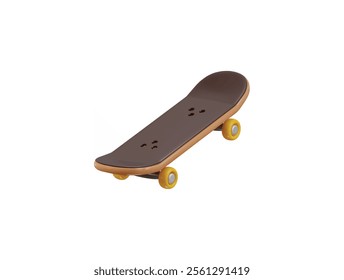 Skateboard icon 3d render Extreme sports icon vector illustration