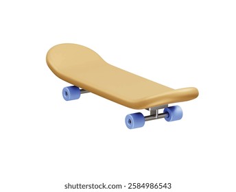 Skateboard icon 3d render illustration