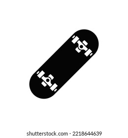 Skateboard  icon in black flat glyph, filled style isolated on white background