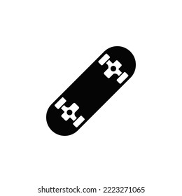 Skateboard  icon in black flat glyph, filled style isolated on white background