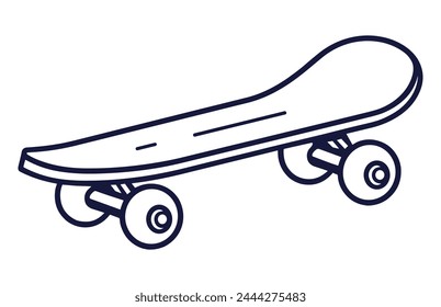 Skateboard Icon color vector illustration, skateboard sport illustration