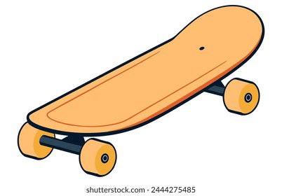 Skateboard Icon color vector illustration, skateboard sport illustration
