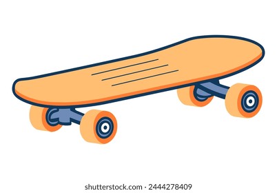Skateboard Icon color vector illustration, skateboard sport illustration