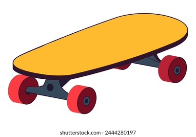 Icono de patineta Ilustración vectorial de color, ilustración deportiva de patineta