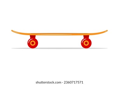 Skateboard icon. Colored silhouette. Side view. Vector simple flat graphic illustration. Isolated object on a white background. Isolate.