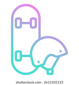 Skateboard Icon Element For Design