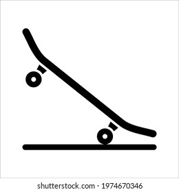 skateboard icon. Extreme Sport sign. vector illustration on white background. color editable eps 10