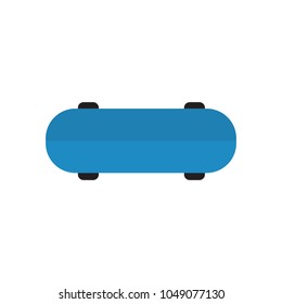 skateboard icon in flat style isolated vector illustration on white transparent background