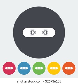Skateboard icon. Flat vector related icon for web and mobile applications. It can be used as - logo, pictogram, icon, infographic element. Vector Illustration. 
