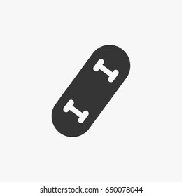 Skateboard  icon illustration isolated vector sign symbol