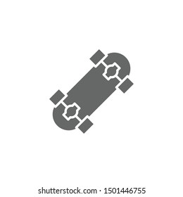 Skateboard icon isolated on white background. Skate symbol modern, simple, vector, icon for website design, mobile app, ui. Vector Illustration