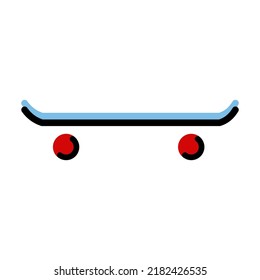 Skateboard icon isolated on white background